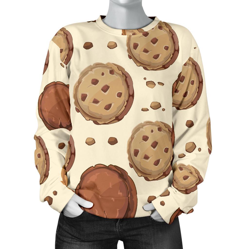 Biscuit Cookie Pattern Print Women's Sweatshirt-grizzshop