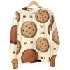 Biscuit Cookie Pattern Print Women's Sweatshirt-grizzshop