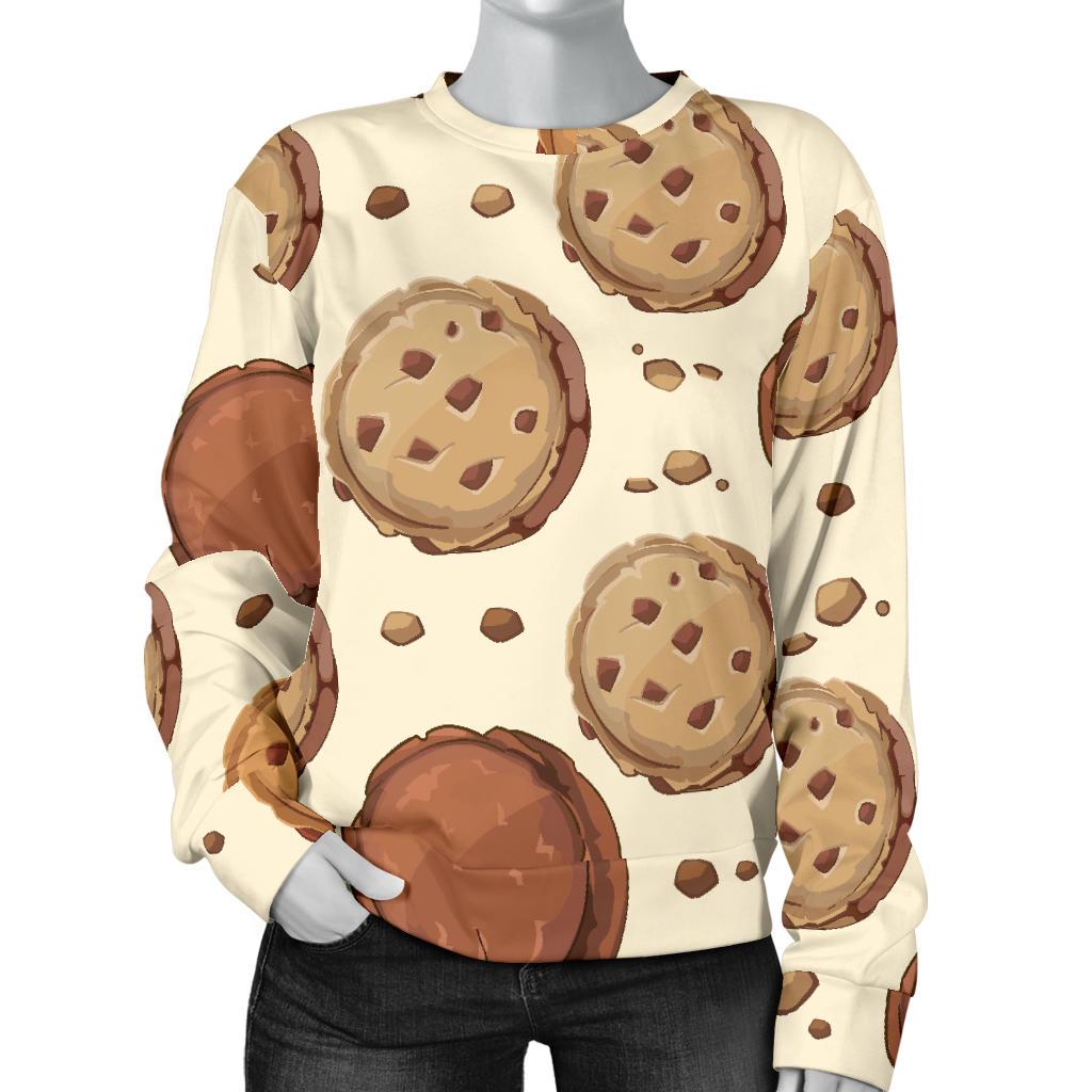 Biscuit Cookie Pattern Print Women's Sweatshirt-grizzshop