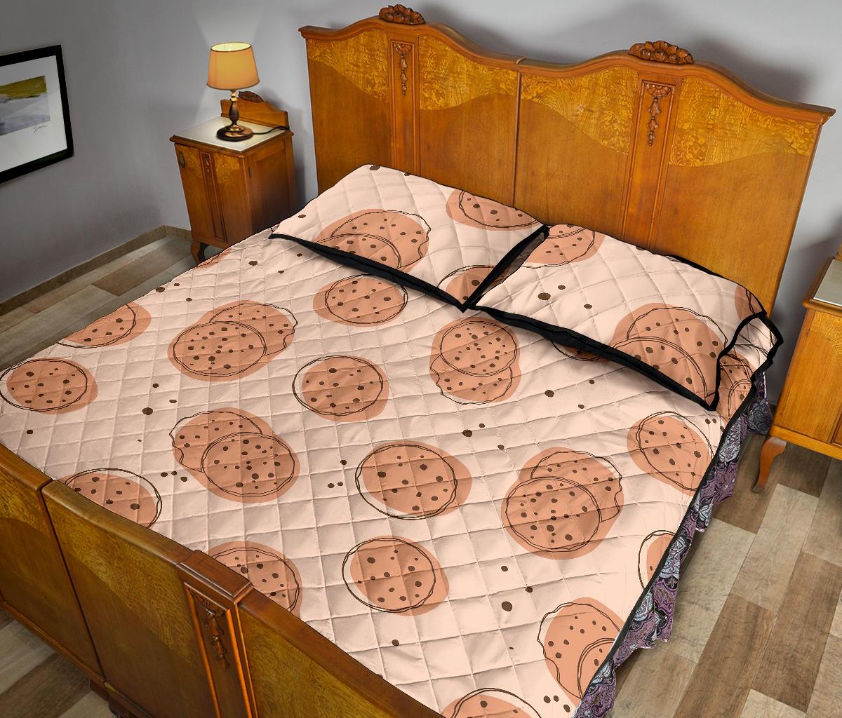 Biscuit Cookie Print Pattern Bed Set Quilt-grizzshop
