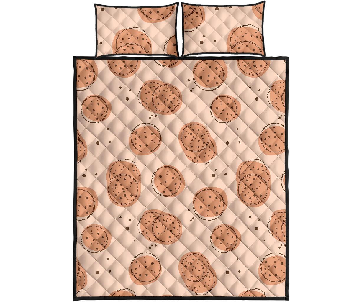 Biscuit Cookie Print Pattern Bed Set Quilt-grizzshop