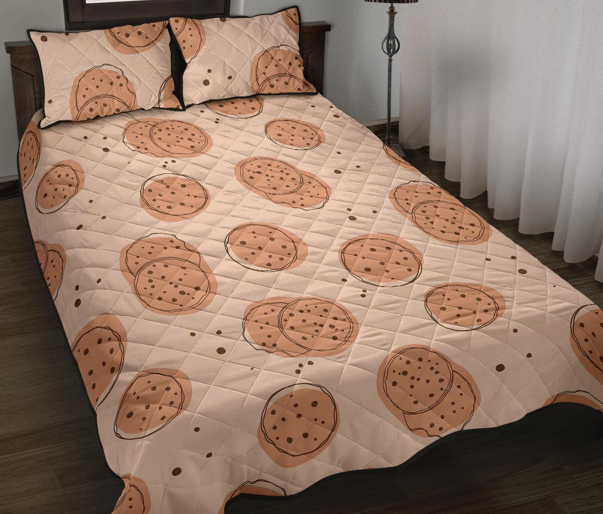 Biscuit Cookie Print Pattern Bed Set Quilt-grizzshop