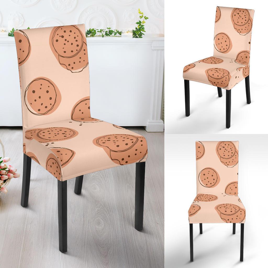 Biscuit Cookie Print Pattern Chair Cover-grizzshop