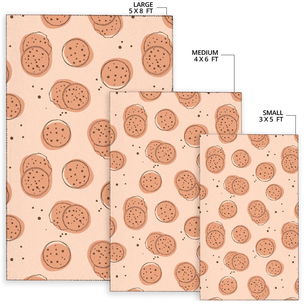 Biscuit Cookie Print Pattern Floor Mat-grizzshop