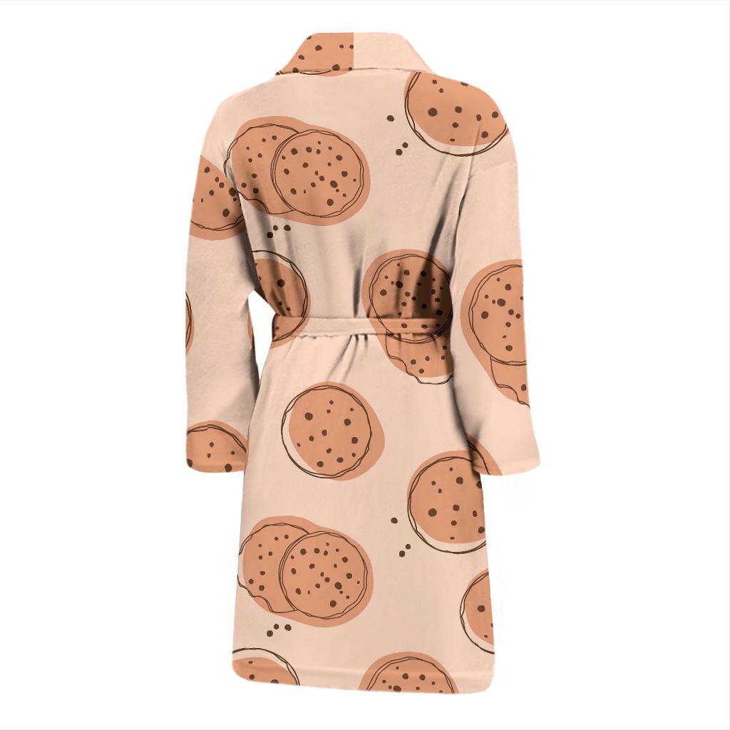 Biscuit Cookie Print Pattern Men Long Robe-grizzshop