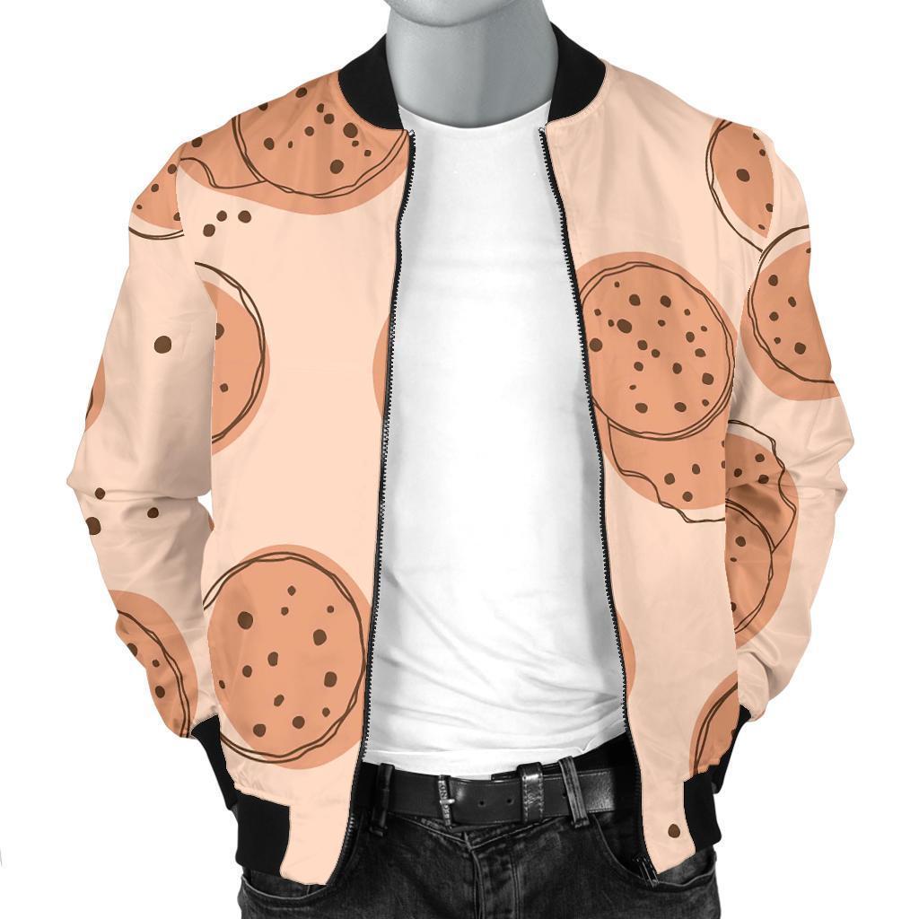 Biscuit Cookie Print Pattern Men's Bomber Jacket-grizzshop