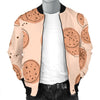 Biscuit Cookie Print Pattern Men's Bomber Jacket-grizzshop