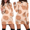 Biscuit Cookie Print Pattern Women Hoodie Dress-grizzshop