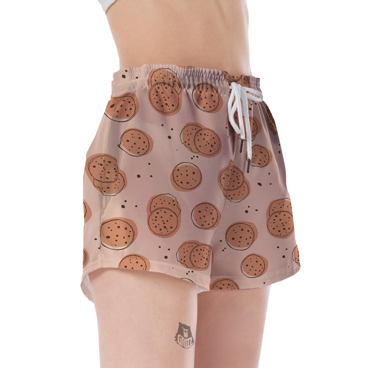 Biscuit Cookie Print Pattern Women's Shorts-grizzshop