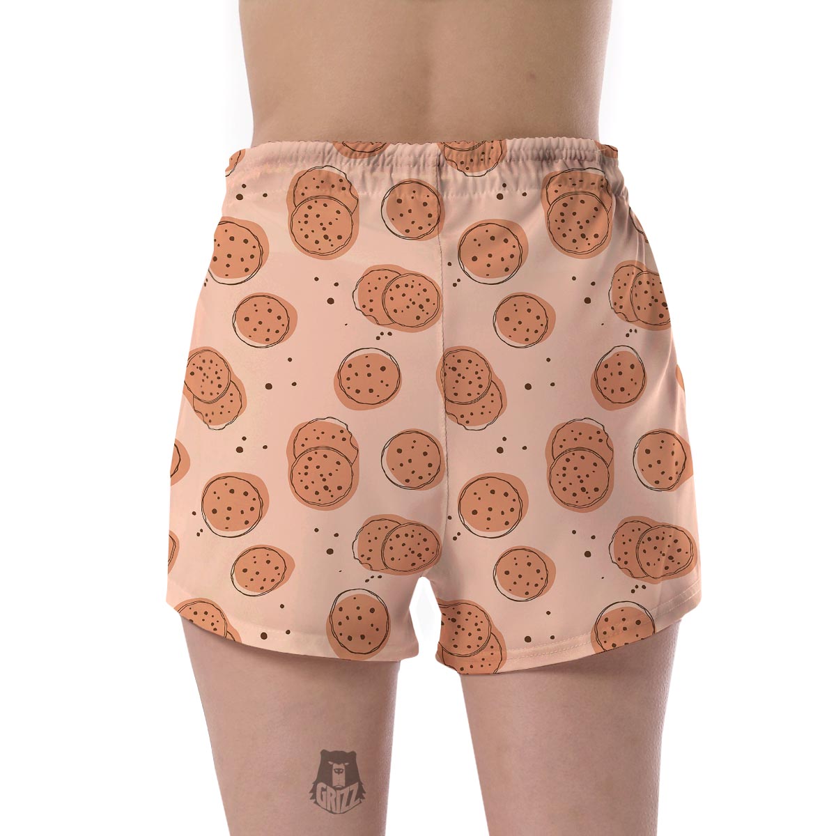 Biscuit Cookie Print Pattern Women's Shorts-grizzshop