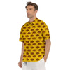 Bison Aztec Print Pattern Men's Short Sleeve Shirts-grizzshop