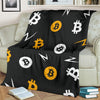 Bitcoin Cryptocurrency Print Pattern Blanket-grizzshop