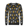 Bitcoin Cryptocurrency Print Pattern Women Crewneck Sweatshirt-grizzshop