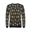 Bitcoin Cryptocurrency Print Pattern Women Crewneck Sweatshirt-grizzshop