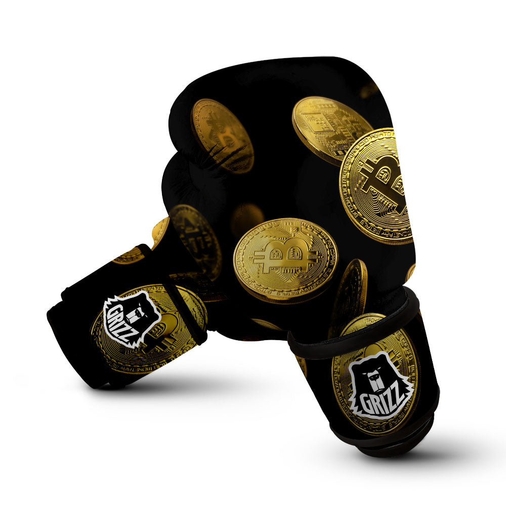 Bitcoin Falling Print Boxing Gloves-grizzshop