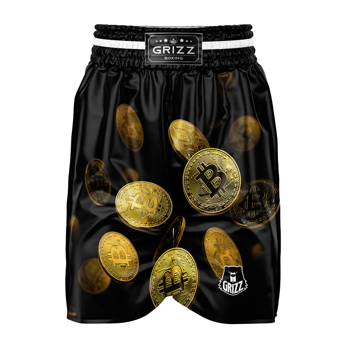 Bitcoin Falling Print Boxing Shorts-grizzshop