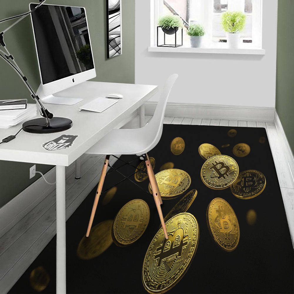 Bitcoin Falling Print Floor Mat-grizzshop