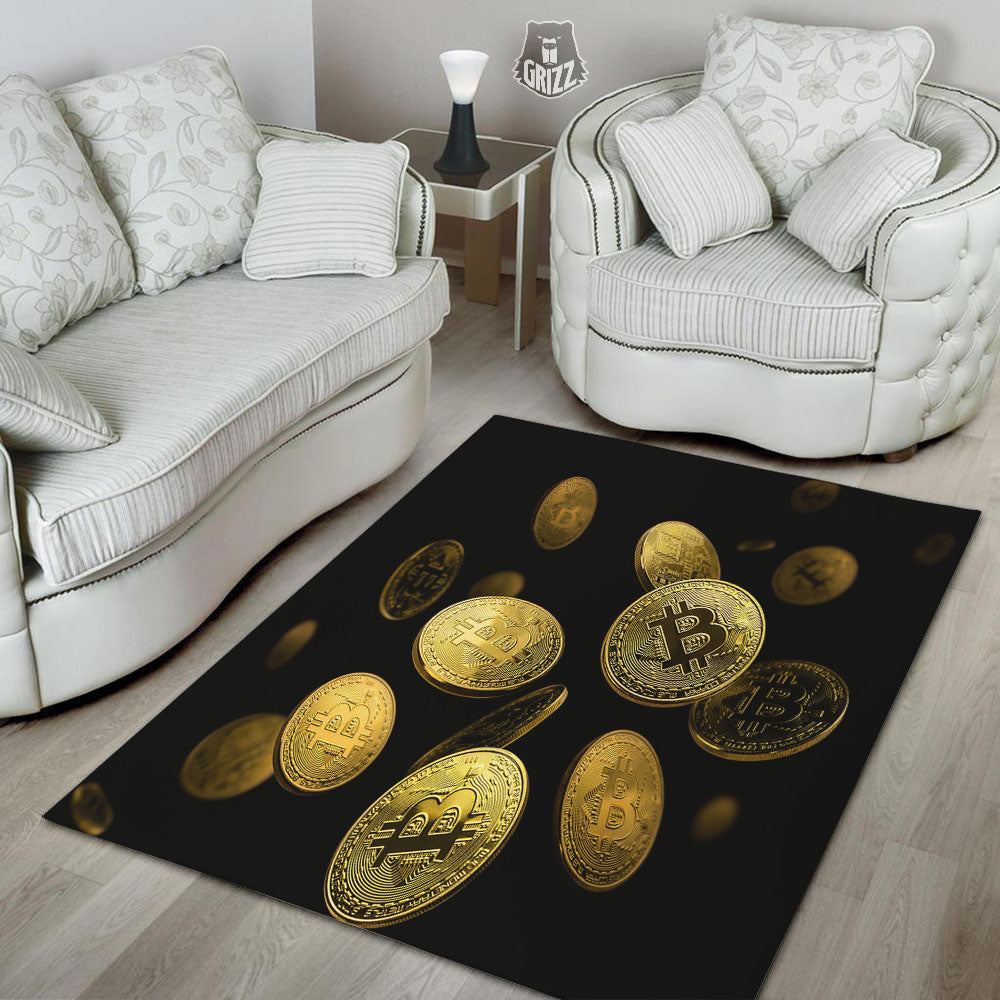 Bitcoin Falling Print Floor Mat-grizzshop