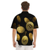 Bitcoin Falling Print Men's Short Sleeve Shirts-grizzshop