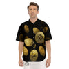 Bitcoin Falling Print Men's Short Sleeve Shirts-grizzshop