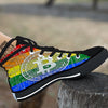 Bitocin LGBT Flag Print Black High Top Shoes-grizzshop