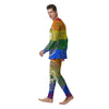 Bitocin LGBT Flag Print Men's Pajamas-grizzshop