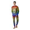 Bitocin LGBT Flag Print Men's Pajamas-grizzshop