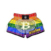 Bitocin LGBT Flag Print Muay Thai Boxing Shorts-grizzshop
