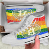 Bitocin LGBT Flag Print White High Top Shoes-grizzshop