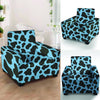 Black And Blue Cow Print Armchair Cover-grizzshop