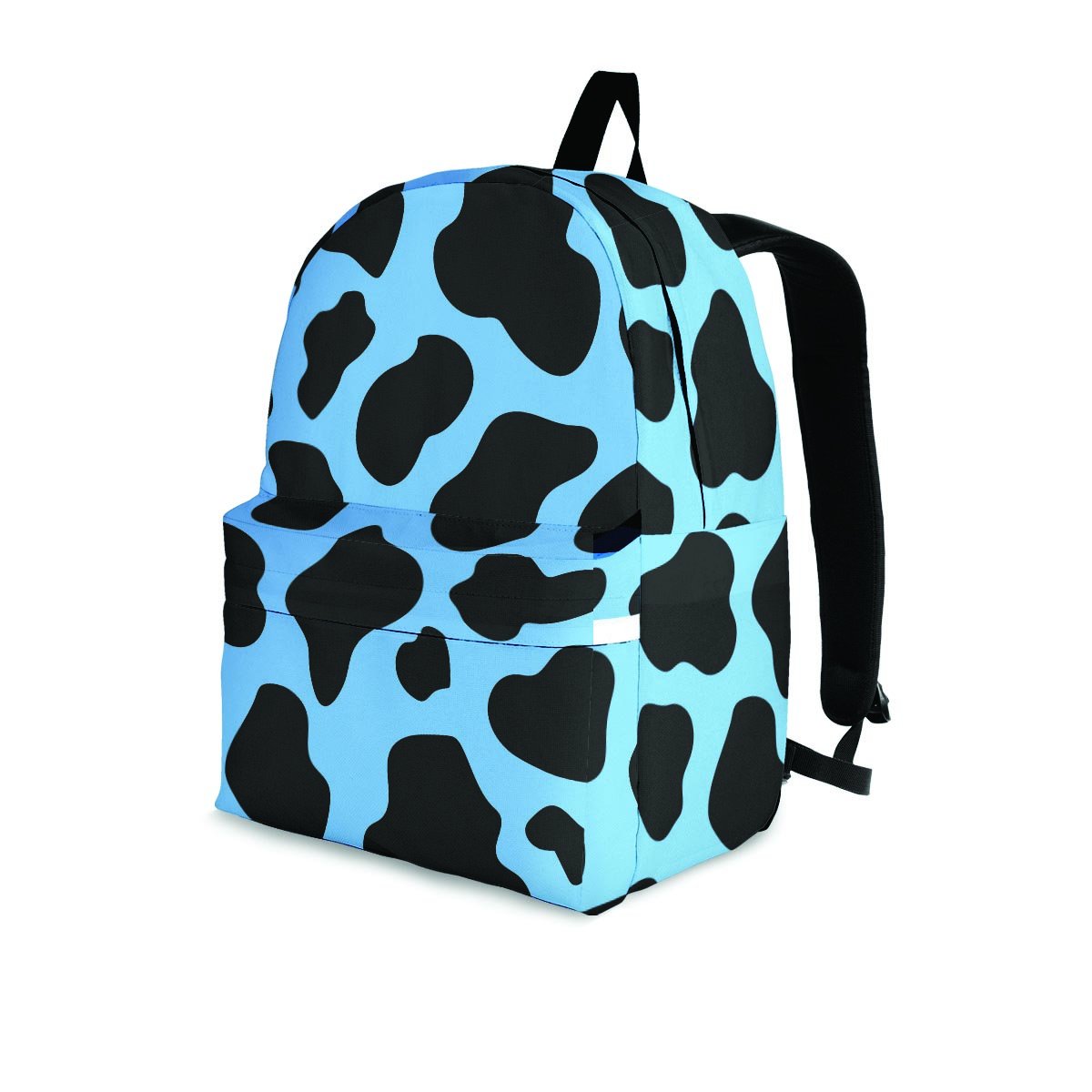 Black And Blue Cow Print Backpack-grizzshop