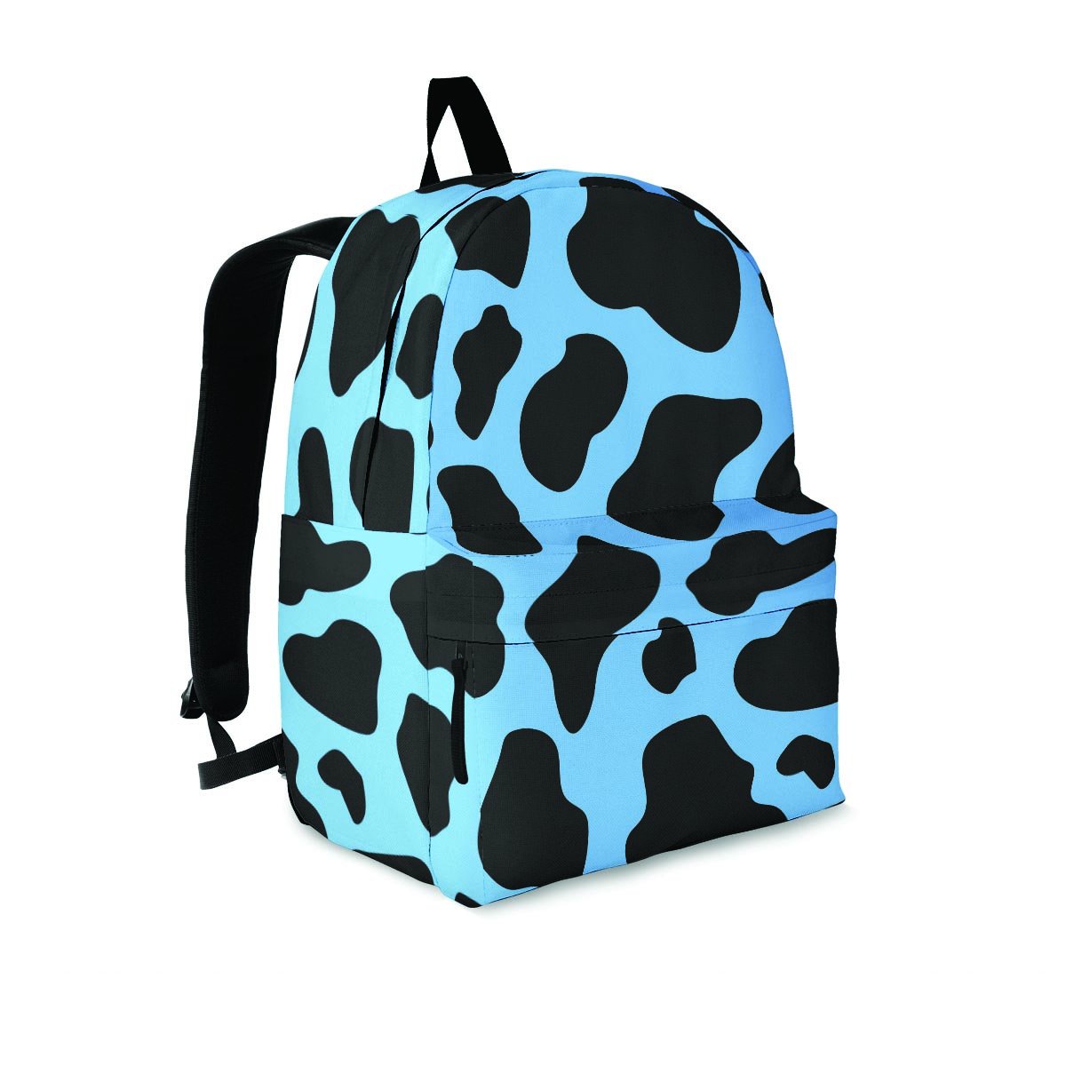 Black And Blue Cow Print Backpack-grizzshop