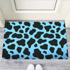 Black And Blue Cow Print Door Mat-grizzshop