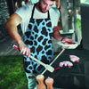 Black And Blue Cow Print Men's Apron-grizzshop