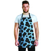 Black And Blue Cow Print Men's Apron-grizzshop