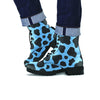 Black And Blue Cow Print Men's Boots-grizzshop