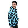 Black And Blue Cow Print Men's Hoodie-grizzshop