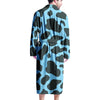 Black And Blue Cow Print Men's Robe-grizzshop