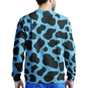 Black And Blue Cow Print Men's Sweatshirt-grizzshop