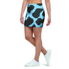 Black And Blue Cow Print Mini Skirt-grizzshop