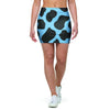 Black And Blue Cow Print Mini Skirt-grizzshop