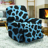 Black And Blue Cow Print Recliner Cover-grizzshop