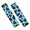 Black And Blue Cow Print Seat Belt Cover-grizzshop