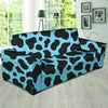 Black And Blue Cow Print Sofa Cover-grizzshop