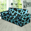 Black And Blue Cow Print Sofa Cover-grizzshop