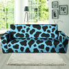 Black And Blue Cow Print Sofa Cover-grizzshop