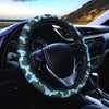 Black And Blue Cow Print Steering Wheel Cover-grizzshop