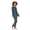 Black And Blue Cow Print Women's Pajamas-grizzshop