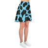 Black And Blue Cow Print Women's Skirt-grizzshop