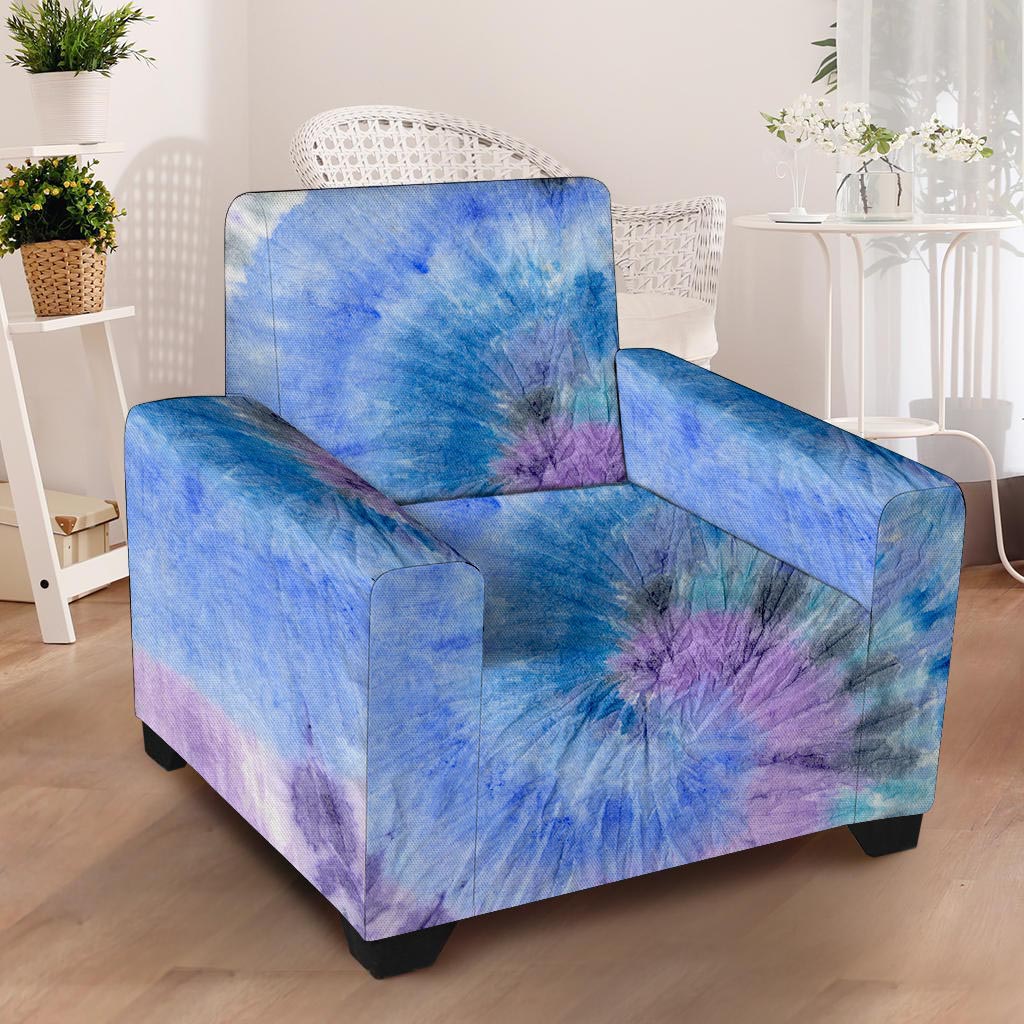 Black And Blue Tie Dye Armchair Cover-grizzshop